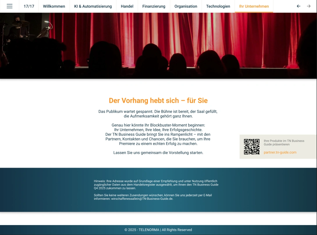 Der Vorhang hebt sich – für Sie